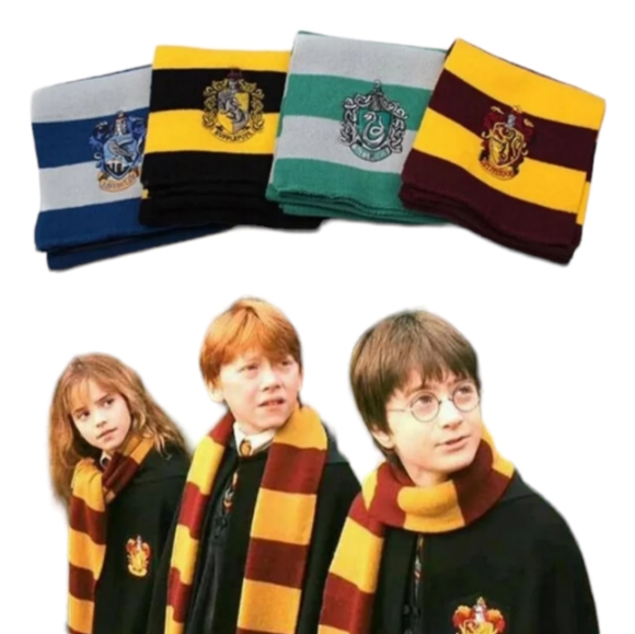 Harry Potter Gryffindor Slytherin Hogwarts Scarves - Picture 1 of 4